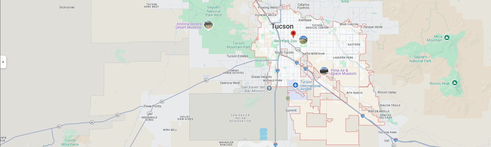 Service area map